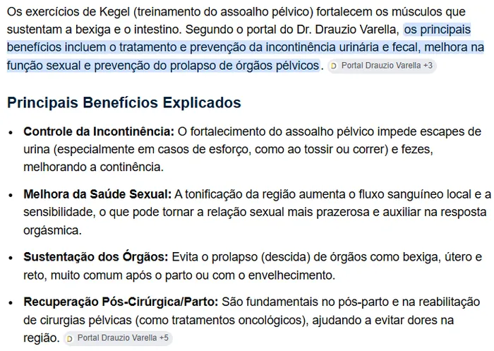 Artigo científico sobre Kegel